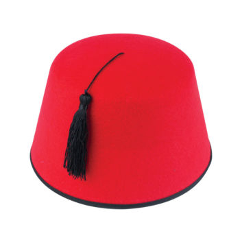 AUTHENTIC TURKISH FES TARBOOSH,OTTOMAN HAT FES ADULT RED FEZ WITH TASSLE