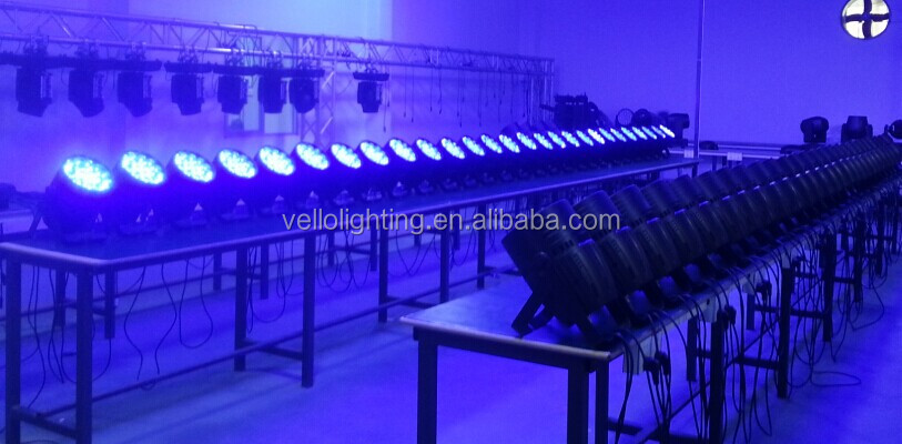 Vello led zoom par 4in1 RGBW renk güç cam ışık kılavuzu par led