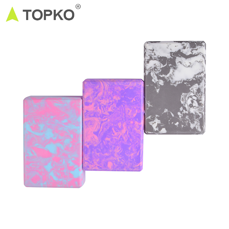 TOPKO оптовая продажа индивидуальная печать стабильная поддержка баланса упражнения экологически чистый набор блоков для тренажерного зала Фитнеса Йоги