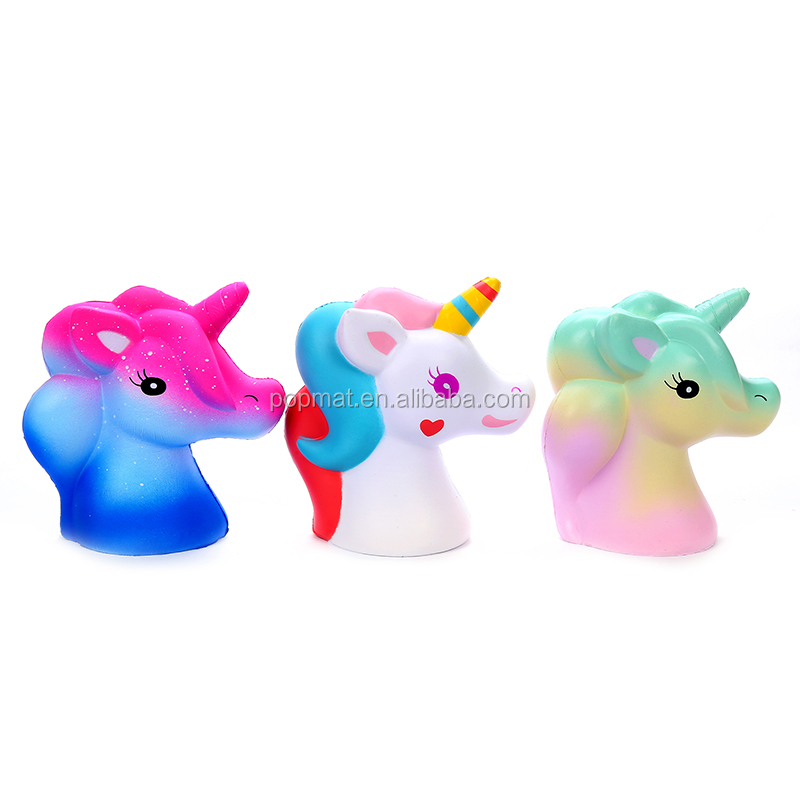 独角兽pu泡沫缓慢上升的squishy动物孩子挤压手指玩具 - buy unicorn