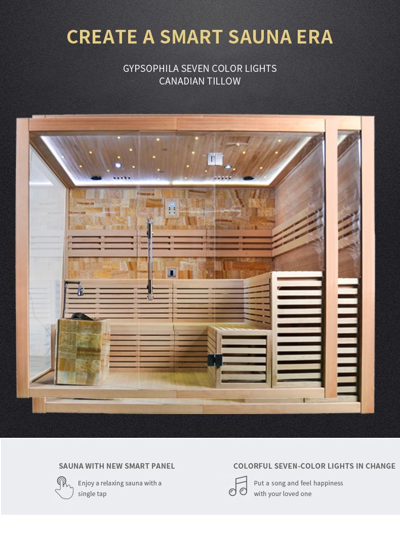 4 person Salt bricks traditional steam sauna room for sell