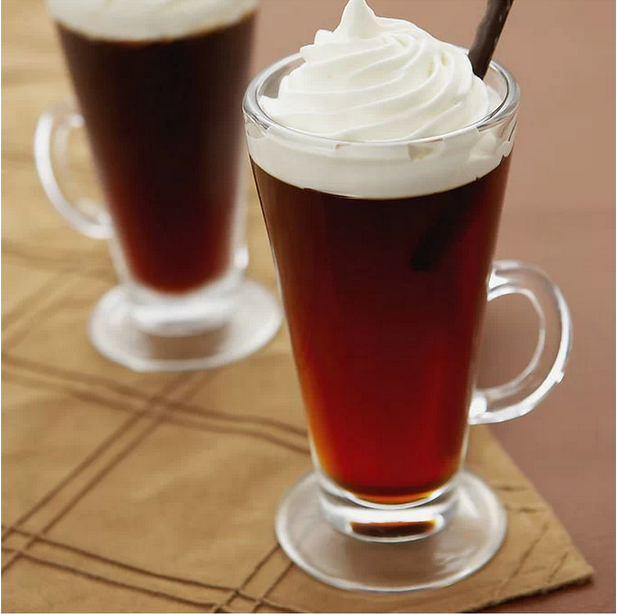 Machine made glass material Irish coffee mugs  glass beer mugs with handle