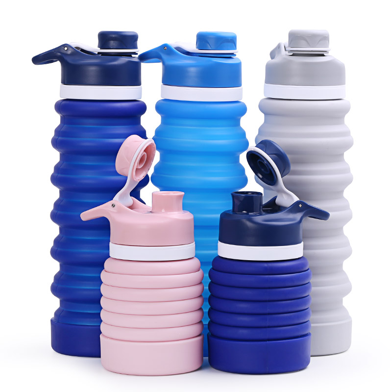 Group Of 3pcs BPA Free Designs As Shown Foldable Water Bottles