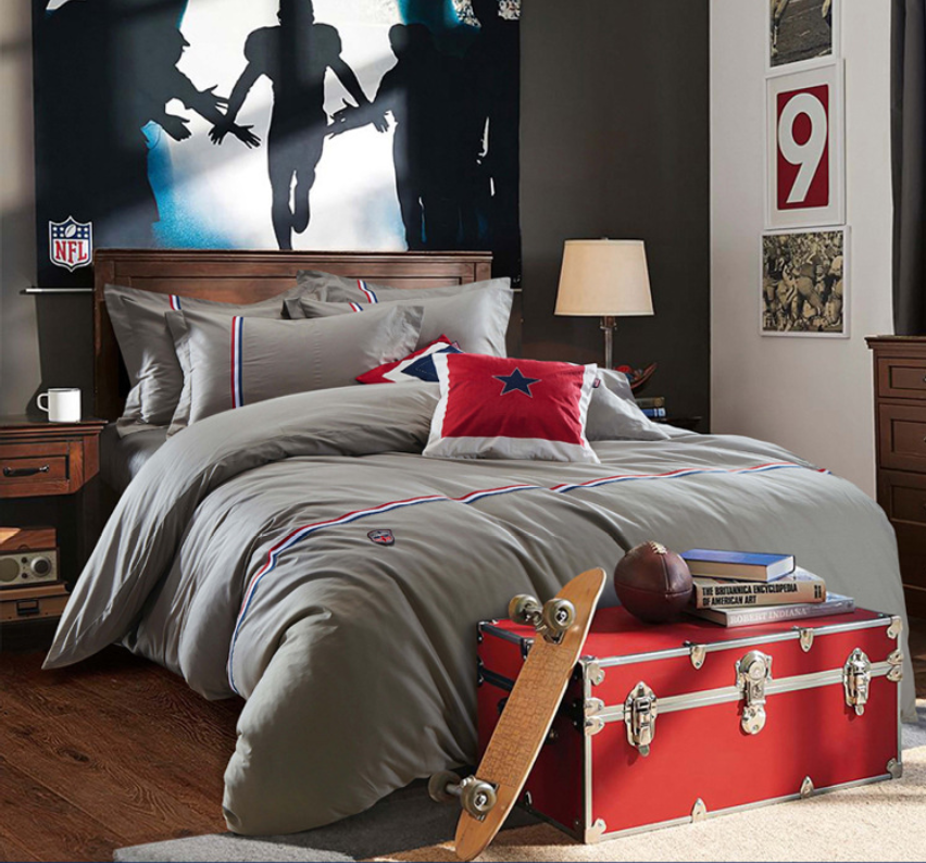 Boys Cartoon Cotton Twin Duvet Cover and Pillow, Red and Blue Kids single Gift Reversible Comforter Bedding Sets