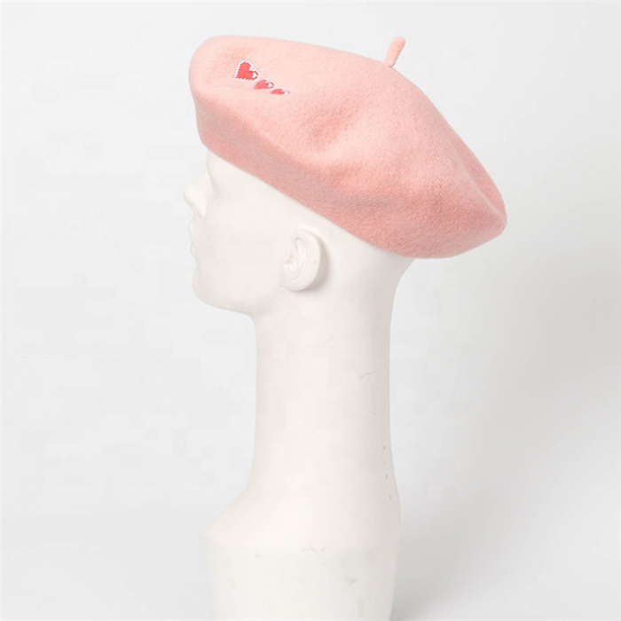 Высококачественный модный шерстяной берет с вышитым логотипом на заказ