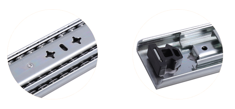 China drawer slides self close tool box 53mm full extension telescopic channel ball bearing drawer slides