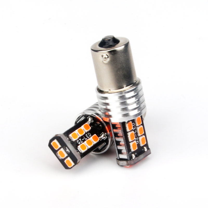 15 Вт 12 В 24 В 2835 15smd автоматический индикатор сигнала поворота белый красный S25 1156 мигающая Светодиодная лампа стробоскоп стоп-сигнал