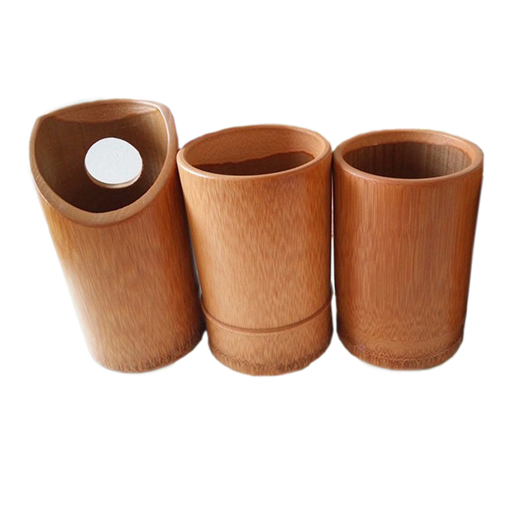 Круглая бамбуковая трубка для соломы Вилка Нож Ложка