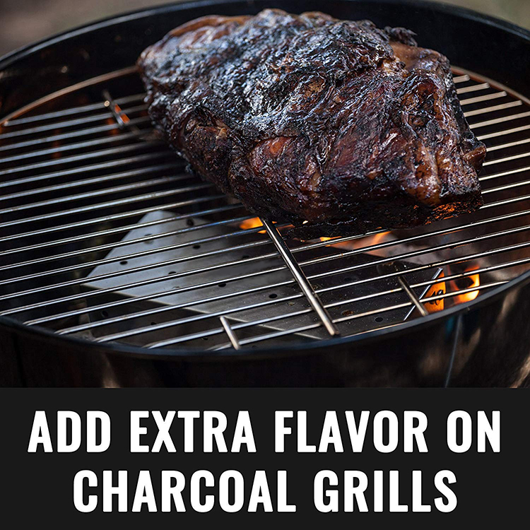 Barbeque Smoker Box - Stainless Steel Wood Chip Smoke Box
