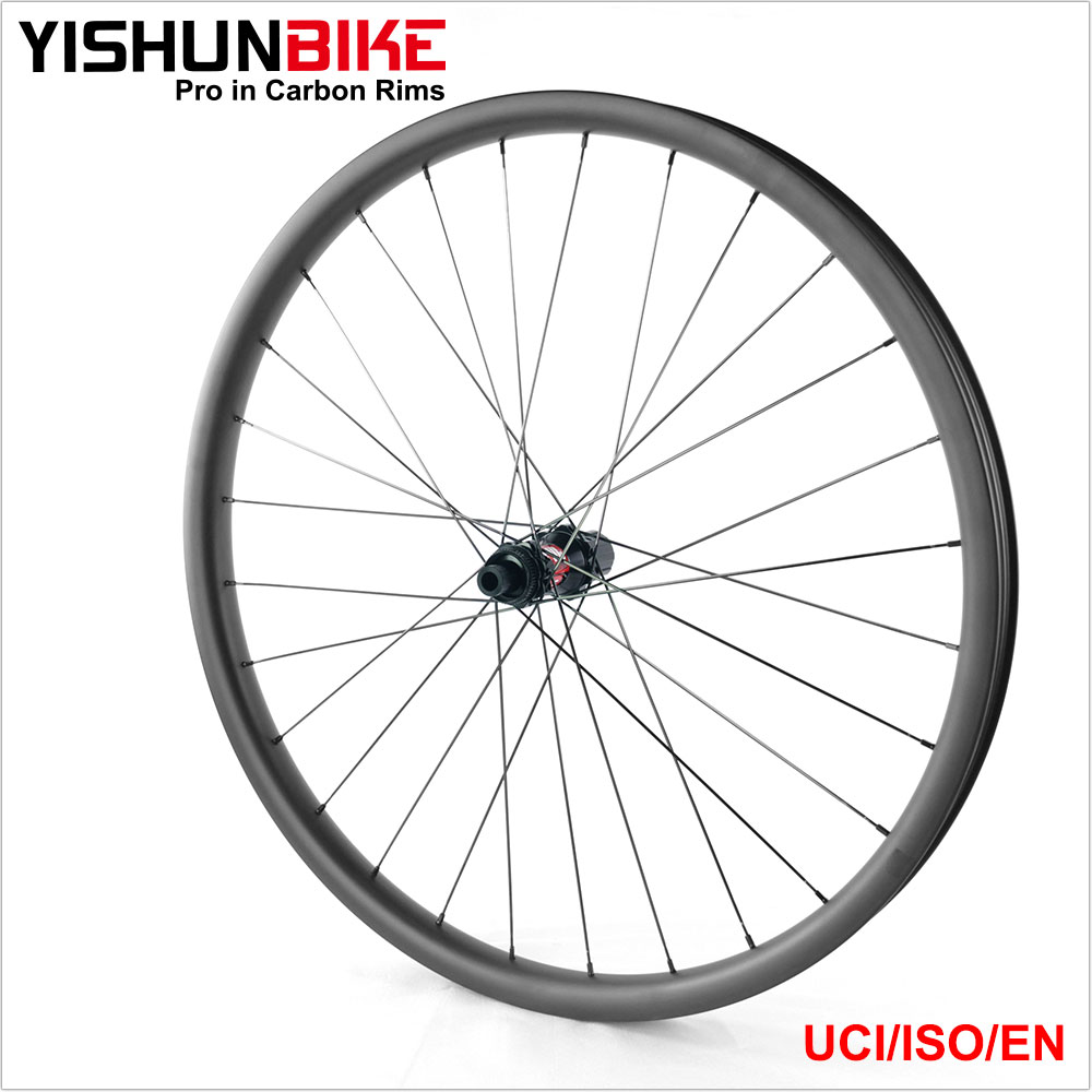 650B Offset Asymmetry Carbon MTB Rim 33mm Wide 27.5er Carbon Rim Hookless 32H