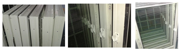 Dritare me kornizë plastike UPVC Dritare rrëshqitëse me dy panele