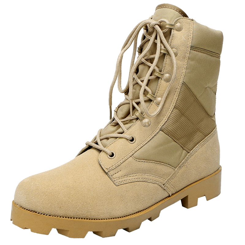 military desert boots with zipper