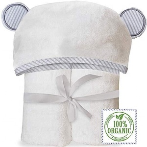 OEKO-TEX Wholesale Custom Animal Thick Organic Bamboo Unicorn Grey Baby Hooded Bath Towel For Kids Toddler Newborn Washcloth Set