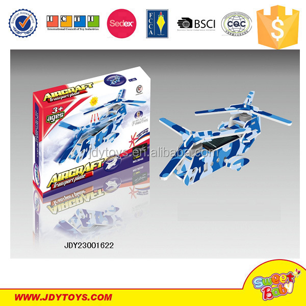 Игрушка 2016,DIY Солнечная игрушка солнечной энергии Самолет деревянный пазл игрушки для детей