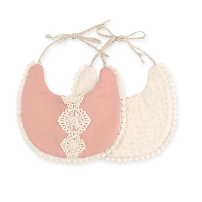 Лидер продаж, детские нагрудники из льна и хлопка с двойным принтом