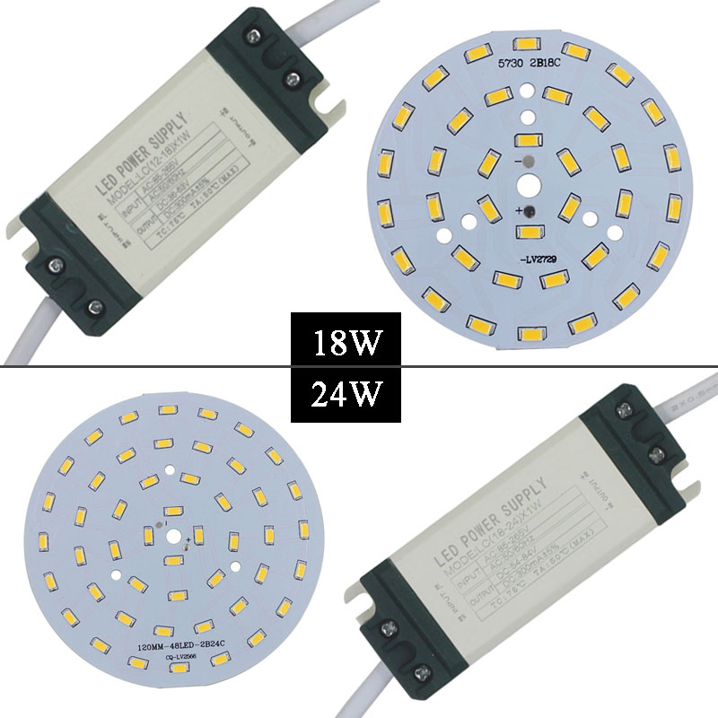 SMD5730 Chip a diodi emettitori di luce + alimentatore LED con guscio in plastica per plafoniera a LED