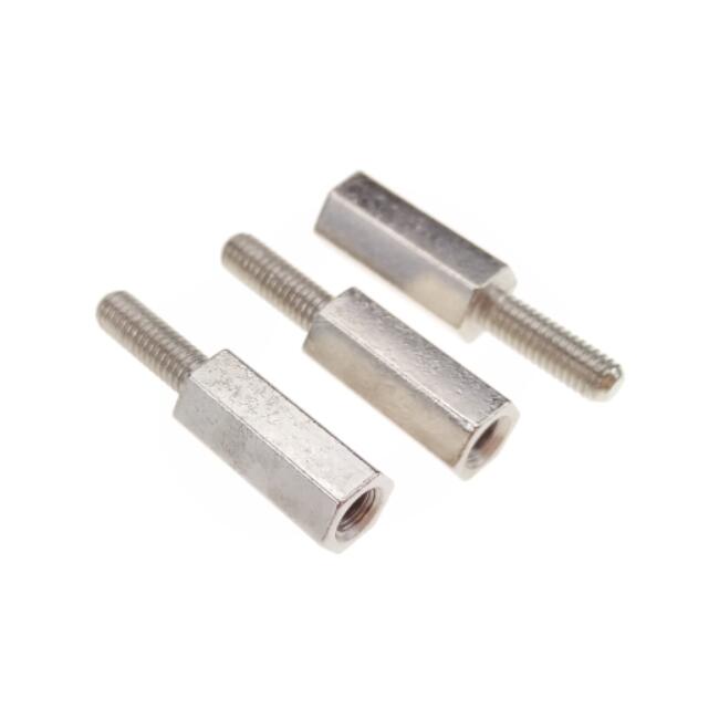 Латунные шестигранные распорки мужские и женские нитки никель отделка M3 крепеж для сборки ПК