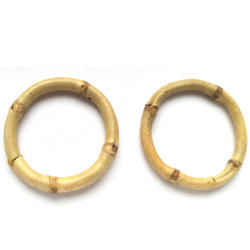 eco friendly 50mm round shape natural bamboo ring buckle for handbag