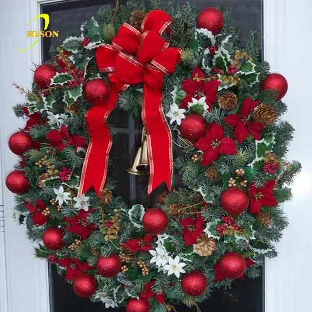 Decorative Round Christmas Wreaths With Led Lights
