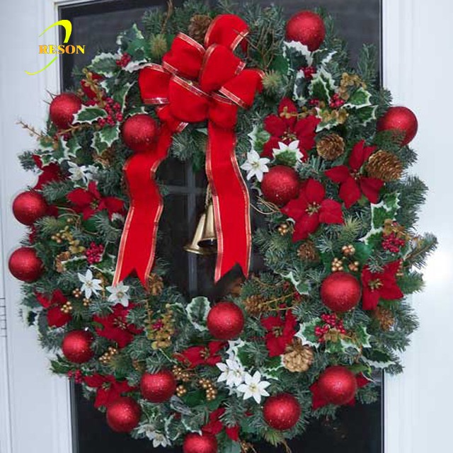 Decorative Round Christmas Wreaths With Led Lights