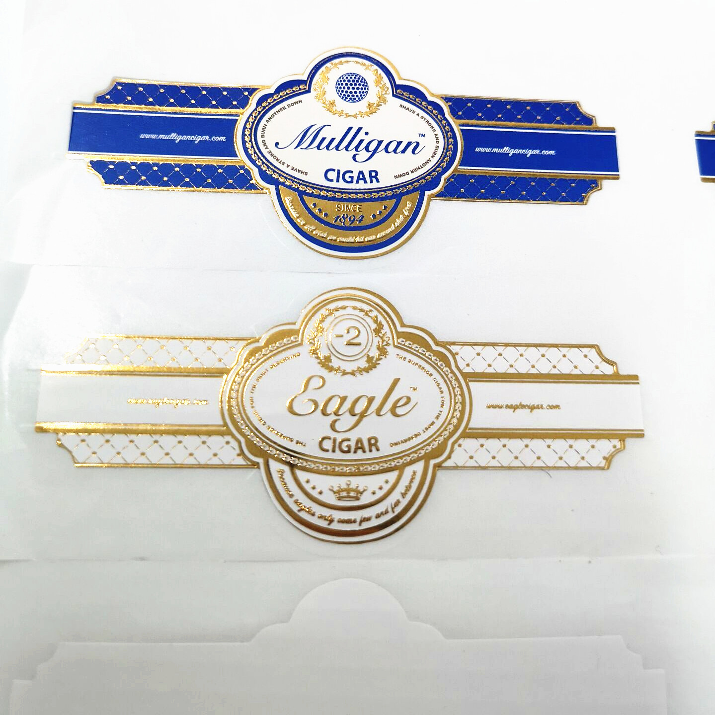 定制艺术纸金箔五种雪茄带标签贴纸 - buy cigar bands,cigar label