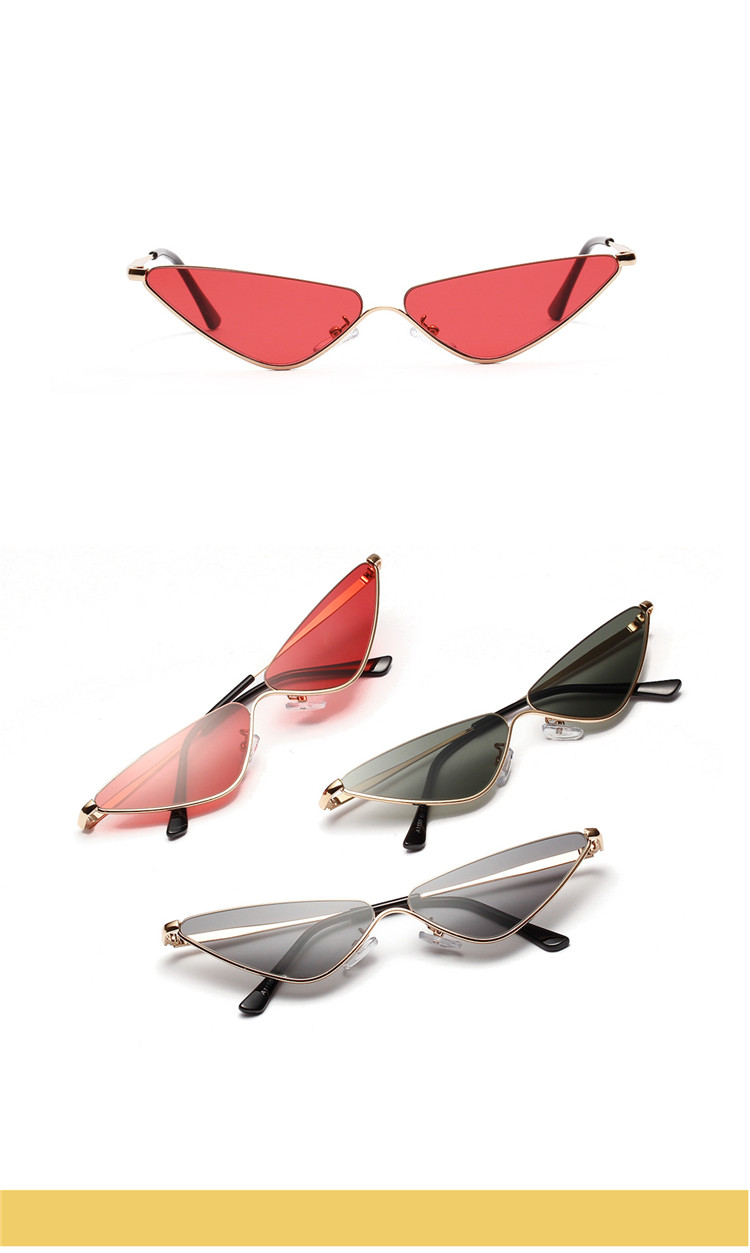热销时尚风格三角镜框猫眼小太阳眼镜女