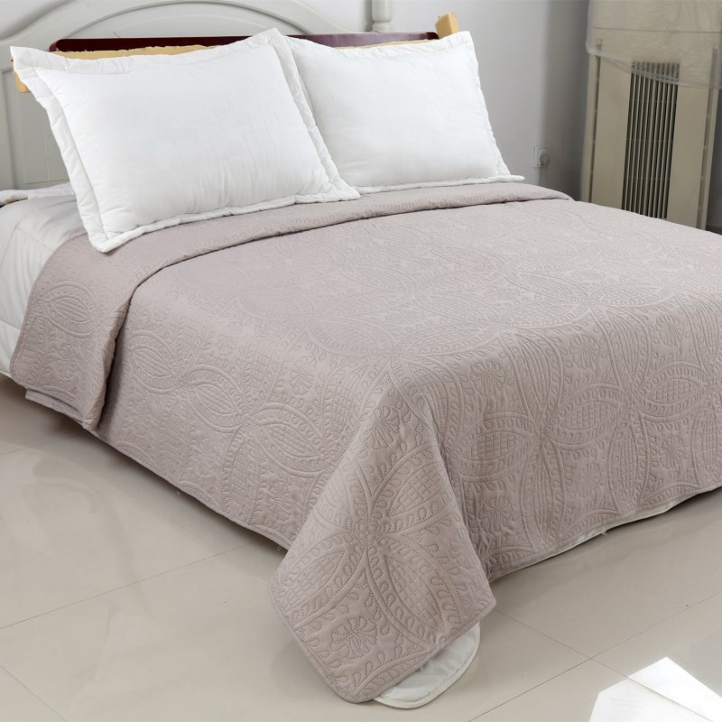 Оптовая Продажа сплошной цвет полиэстер ультразвуковой кровать одеяло