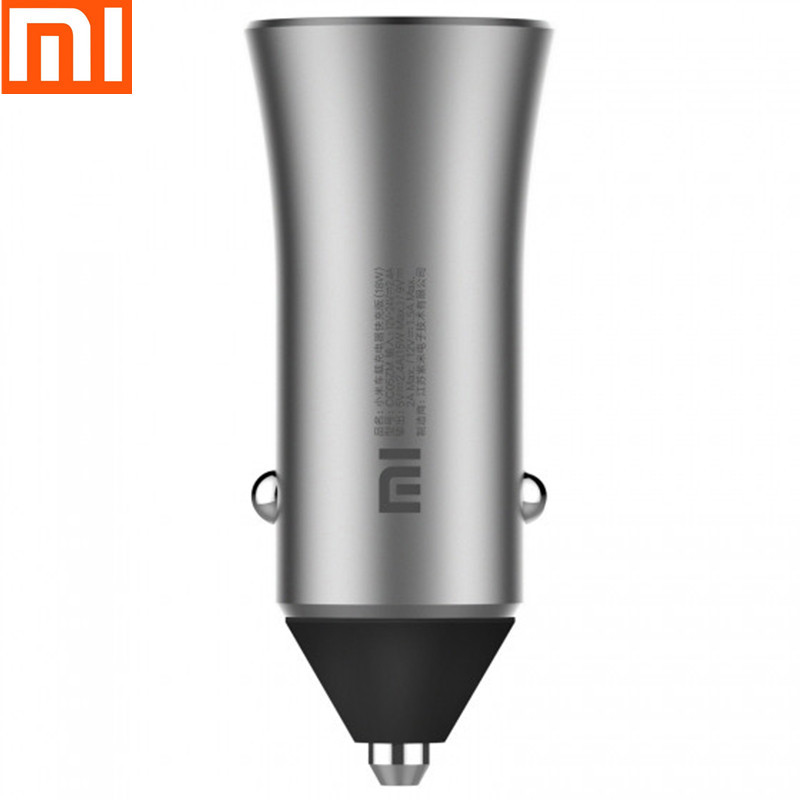 100% Оригинальный XiaoMi Dual USB Автомобильное зарядное устройство USB 5В/3.6A вольт быстрое автомобильное зарядное устройство металлический совместимый для Samsung для iPhone
