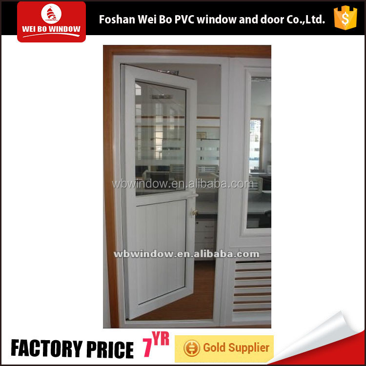 Tốt văn phòng chất lượng nhập door nửa pvc và nửa cửa kính khuôn cửa sổ cửa
