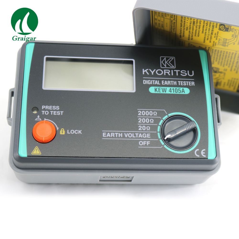 共立電気計器 接地抵抗計 4105A ●KYORITSU/共立電気計器 4105A デジタル接地抵抗計 付属品あり 計測 測定 通電確認のみ【11056870】