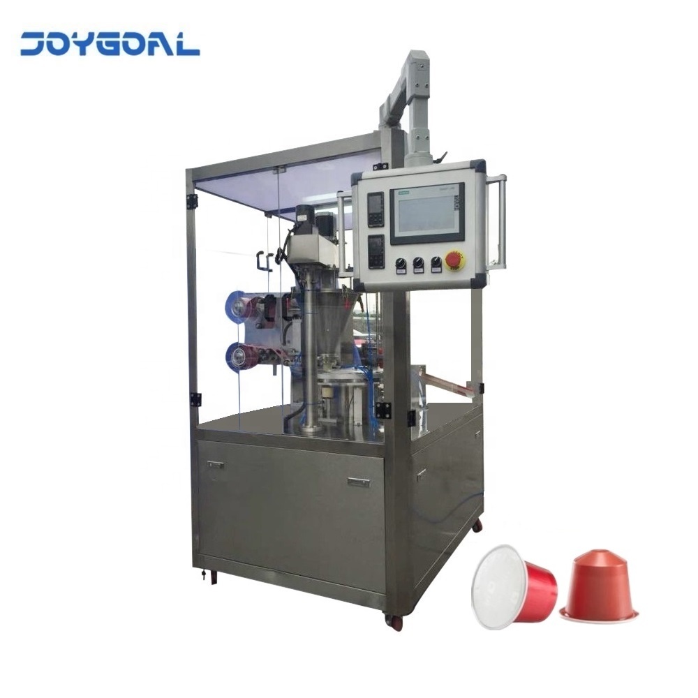 Coffee powder pods filling sealing packing machine with plastic capsules filling and sealing machine