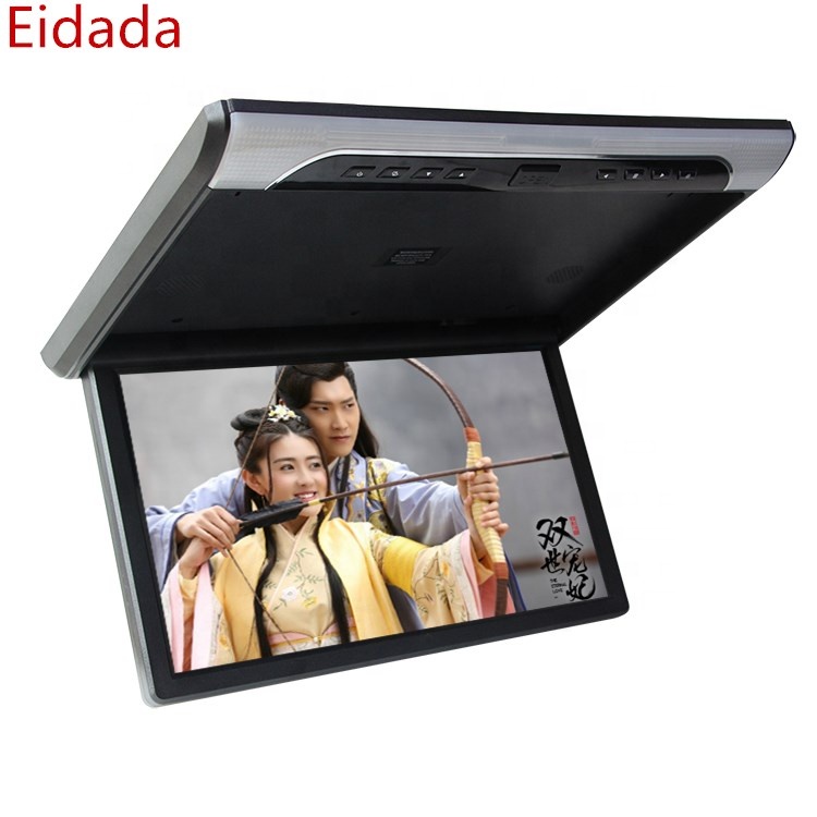 Горячая Распродажа 19 дюймов моторизованный потолочный флип-монитор для автомобиля развлекательная система видео HD Play Mini накладные ТВ