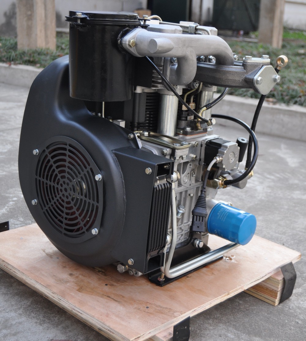 12ld477-2 20hp 风冷 2 缸 18hp 小型柴油发动机 hf-a20f lombadini