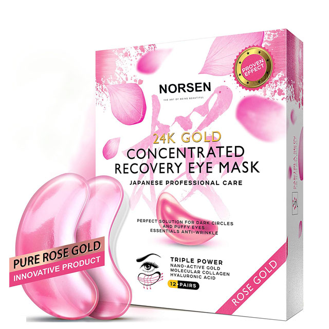 OEM Skin Care Anti-aging Hyaluronic Acid 24K Rose Gold Eye Mask