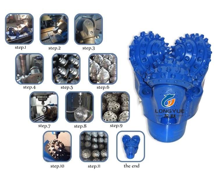 High quality 12 1/4 inch IADC 637G tricone drill head/button bit for limestone