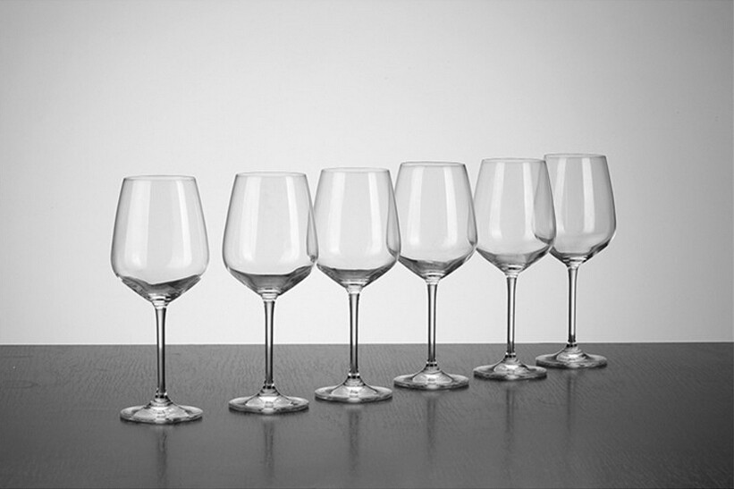 13 oz Strong Wine Glass for Red White by Machine Made High Stem Wine Glass
