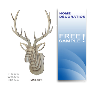Metal Deer Head Natural Metal Wall Art 3D Deer Silhouette Metal Wall Decor 25 x 46 cm