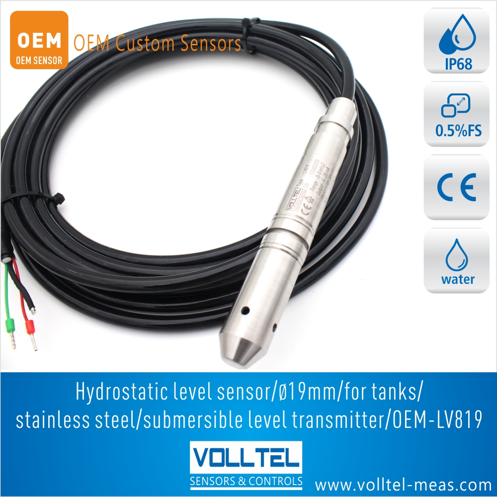 LV800-Z submersible liquid water tank level sensor for liquid Level Measuring