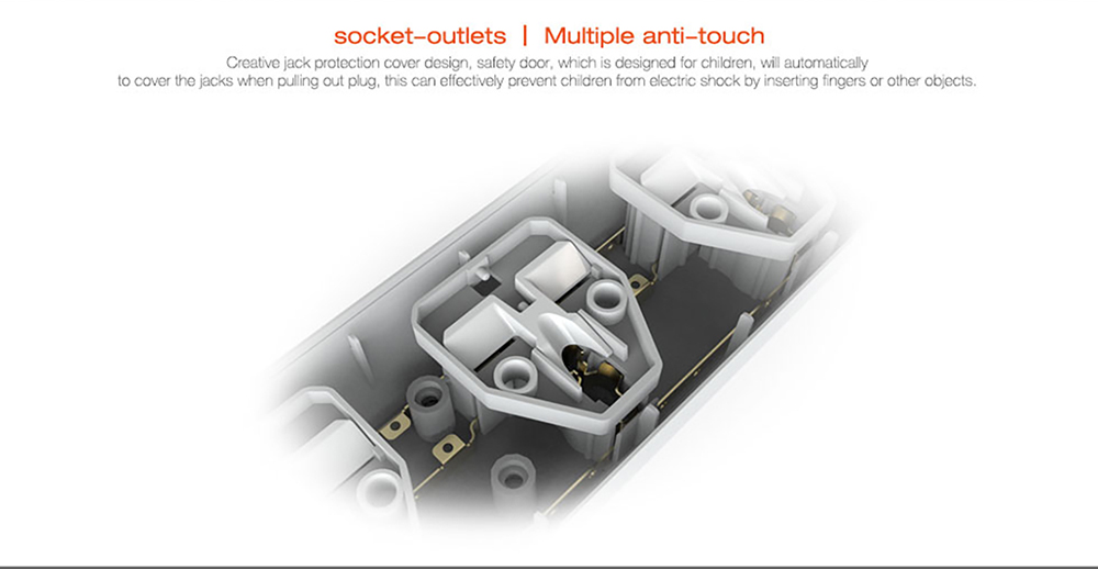 LDNIO 3 Way Outlets 3 USB Ports Socket Power Extension Strip Surge Protector Model: SC3301