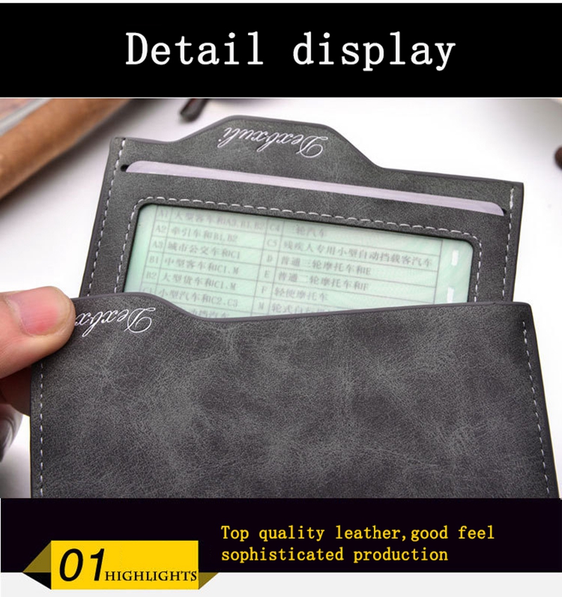 Dexbxuli D1282 Wallet Men Soft Leather wallet with removable card slots multifunction men wallet purse male clutch top quality