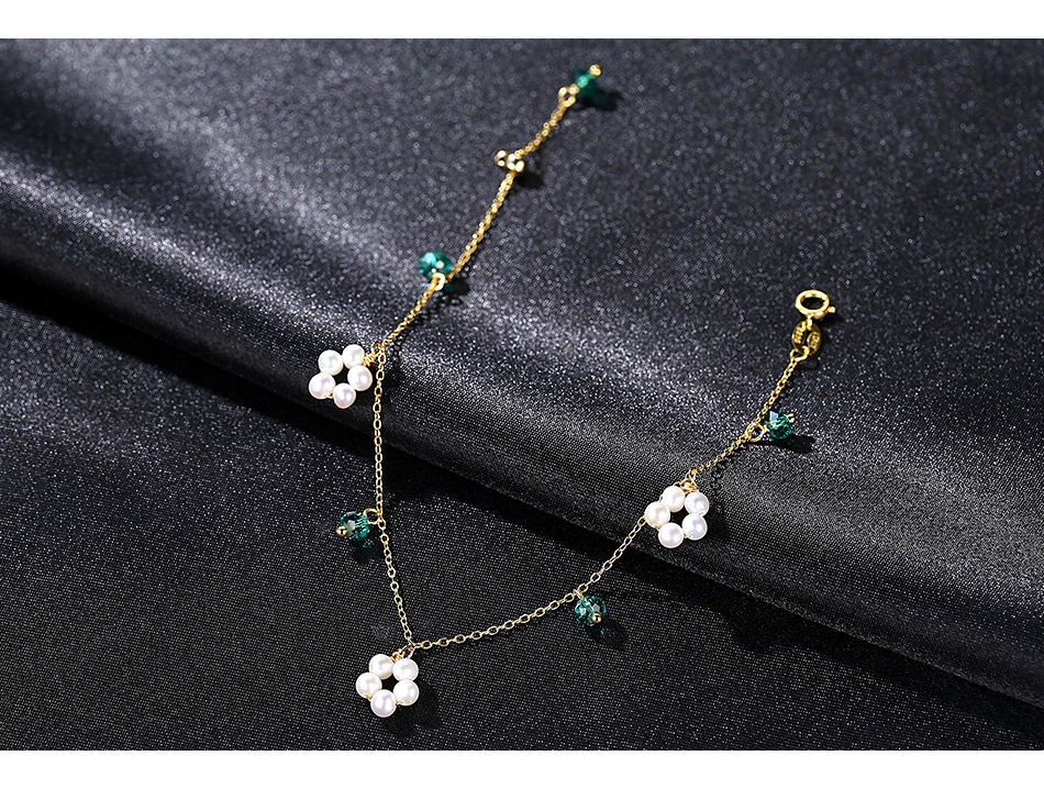 pag & mag 淡水珍珠珠花手工手镯魅力手镯首饰