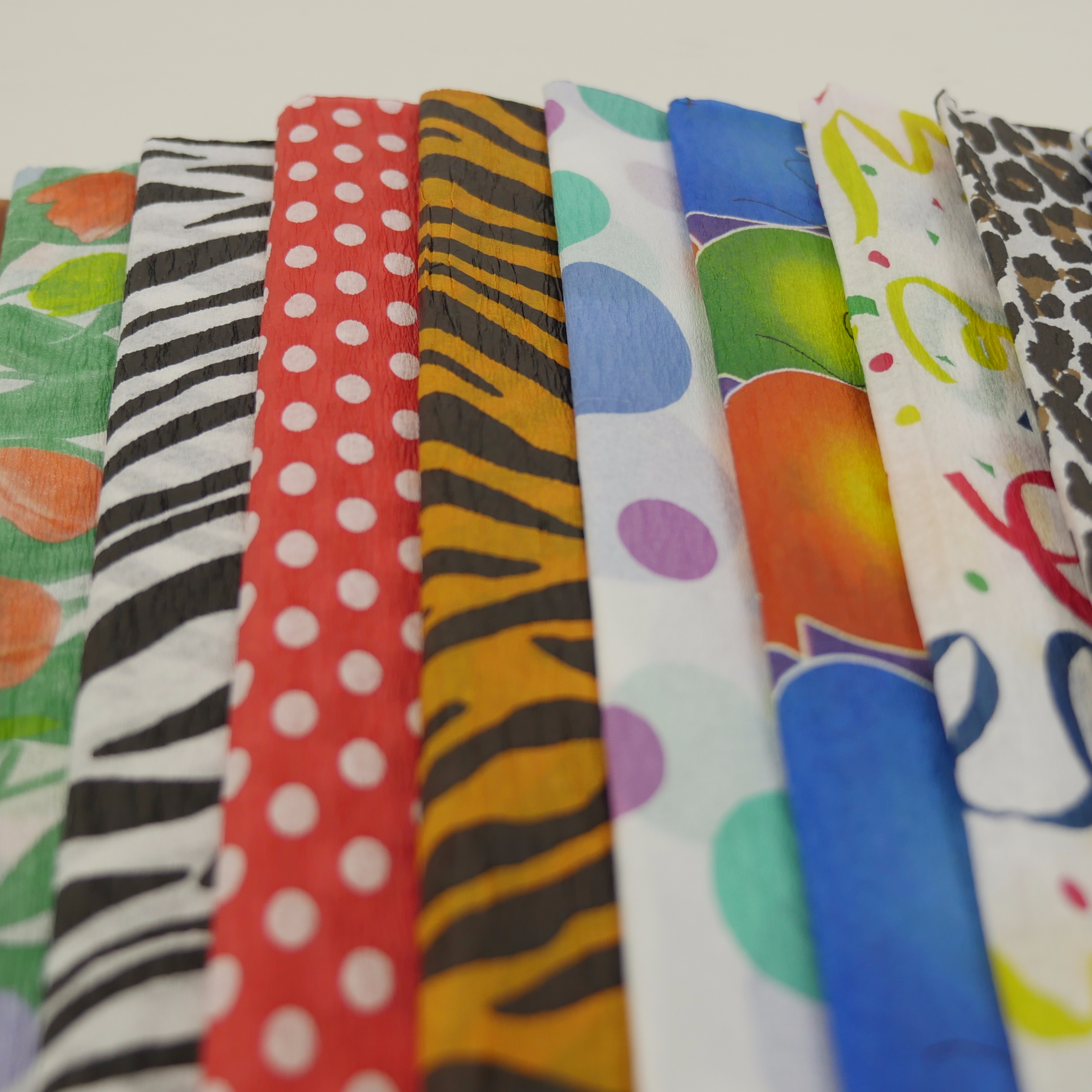 Печатная крафт-креп-бумага для упаковки и ручной работы