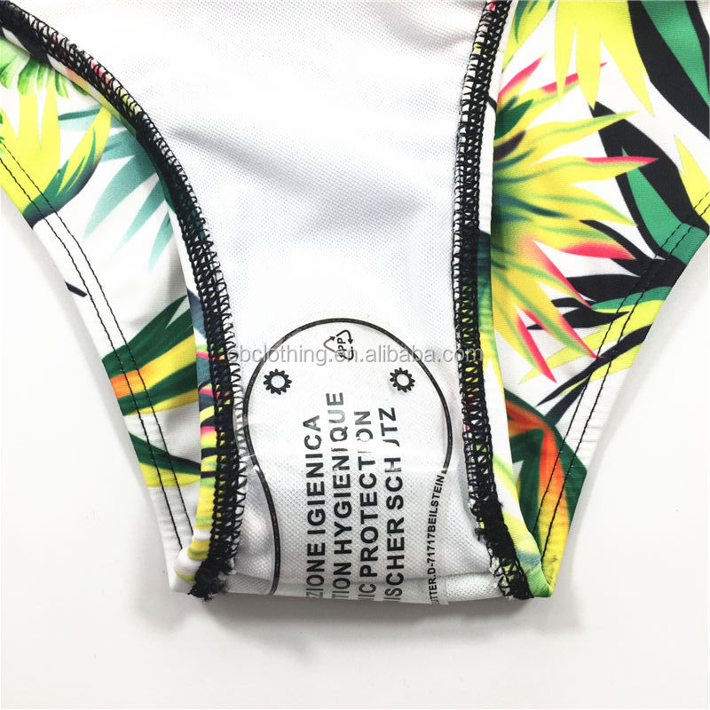 Hot Sale Quick Dry sexy 2021 Backless sexy printed girls' one piece swimwear