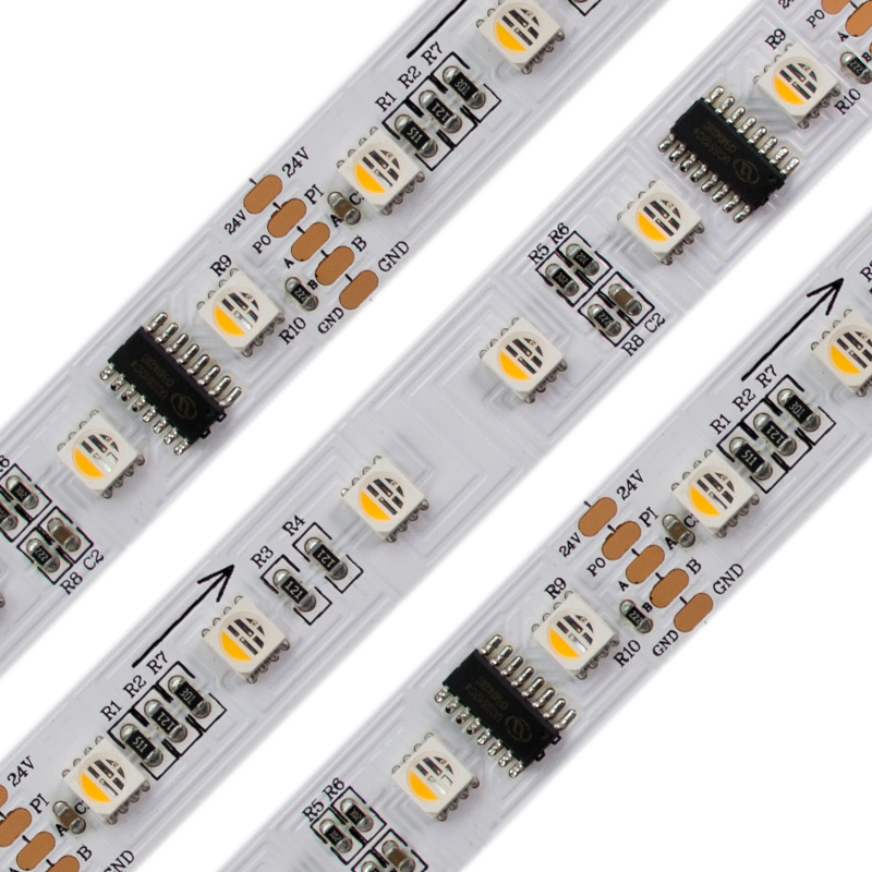 Factory Custom Length Voltage Waterproof Level DMX512 RGBW DC24V/12V Addressable rgbw Led Strip