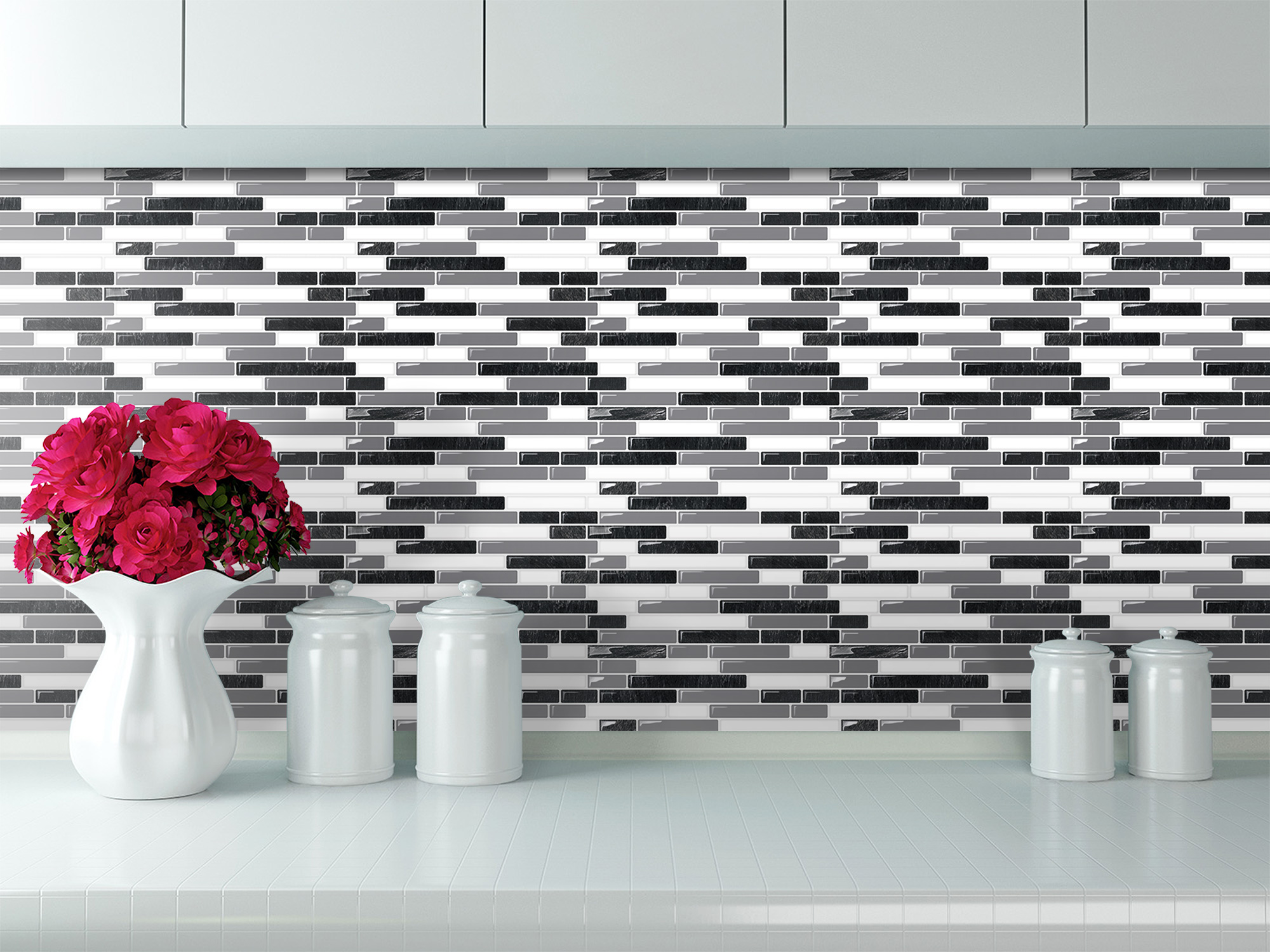 DIY decorating projects self adhesive tiles for kitchen backsplash bathroom border