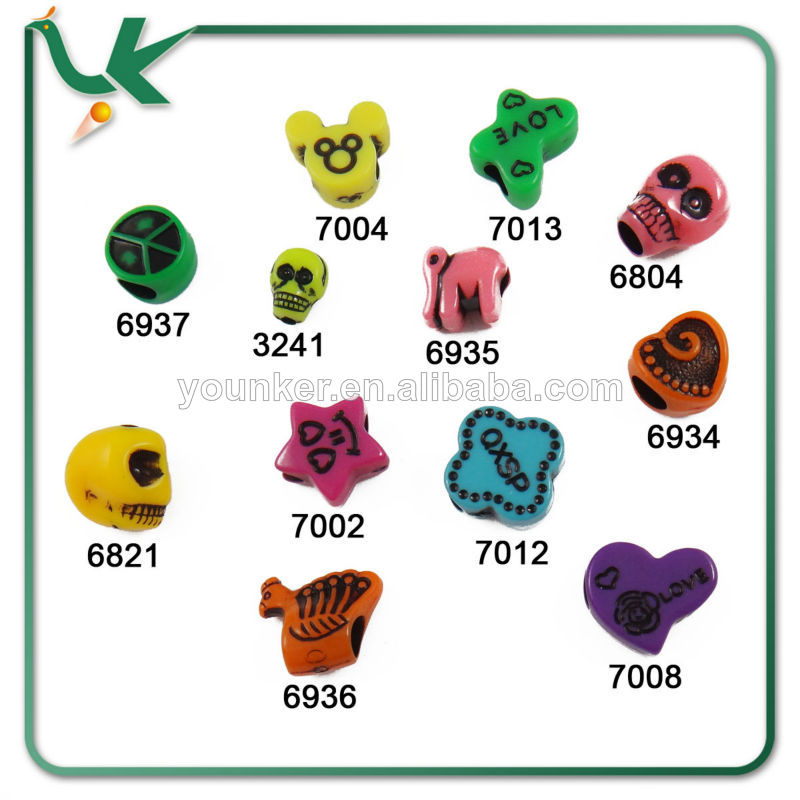 новый дизайн формой черепа акриловые пони бисер оптом