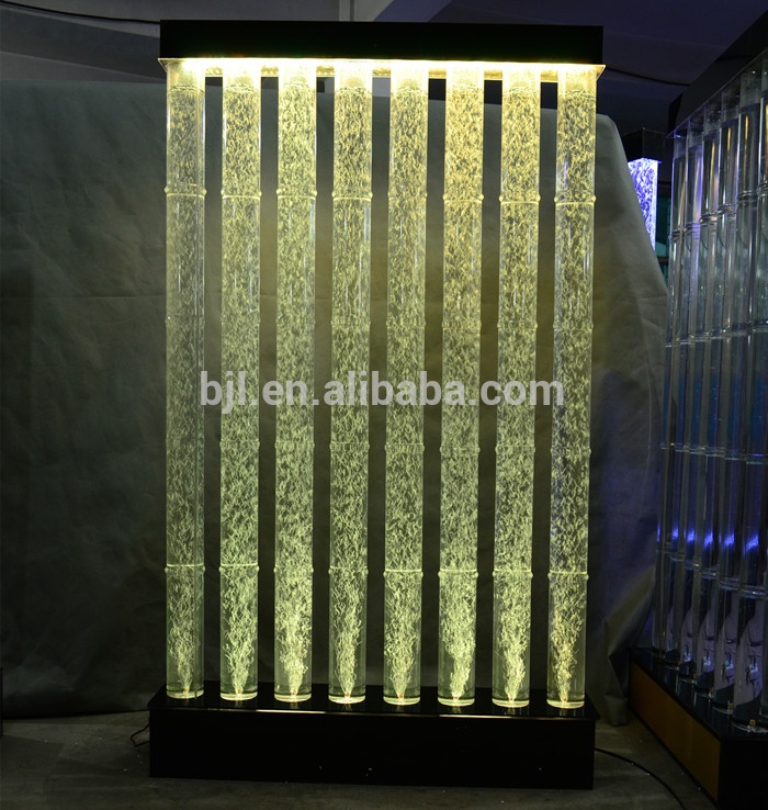 屋内床立っているバブル壁変更LEDライトアクリル水バブルパネル