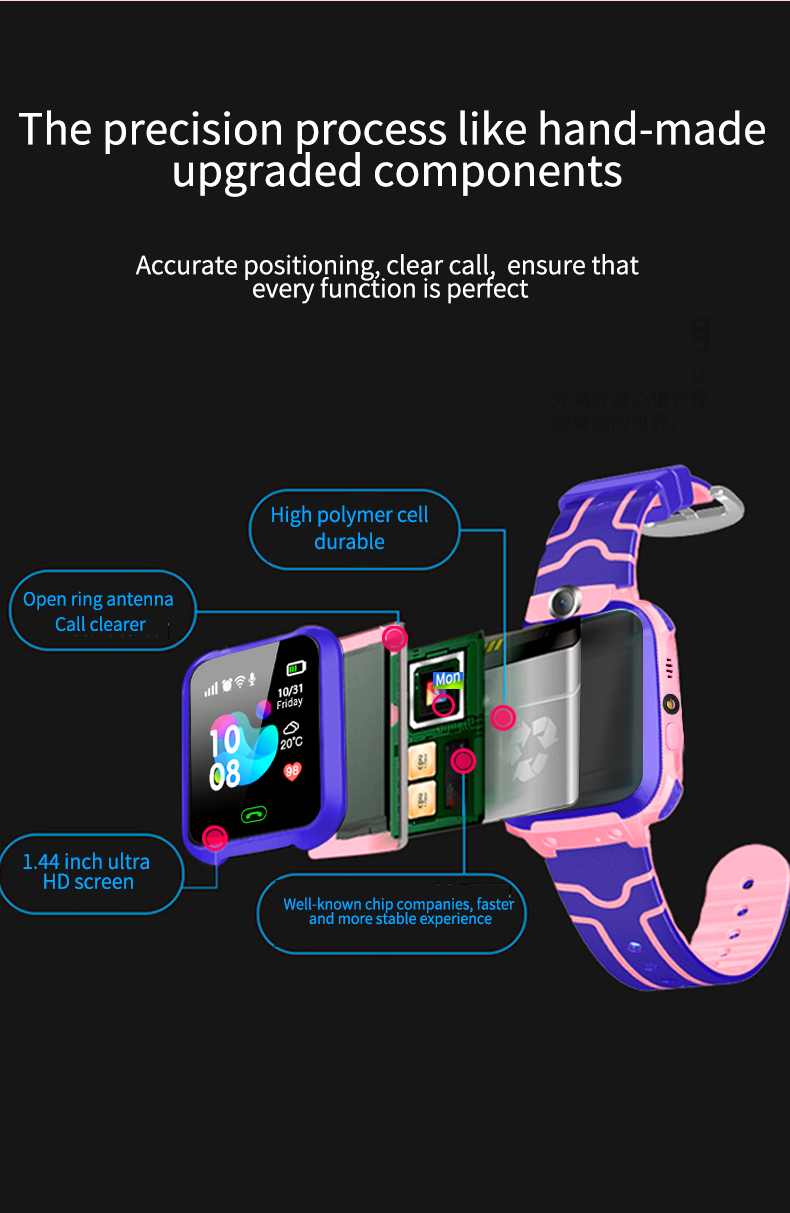 Q12/Q50/Q90/Q100 top sale sim card reloj intelligence baby wristwatches smart touch screen hours