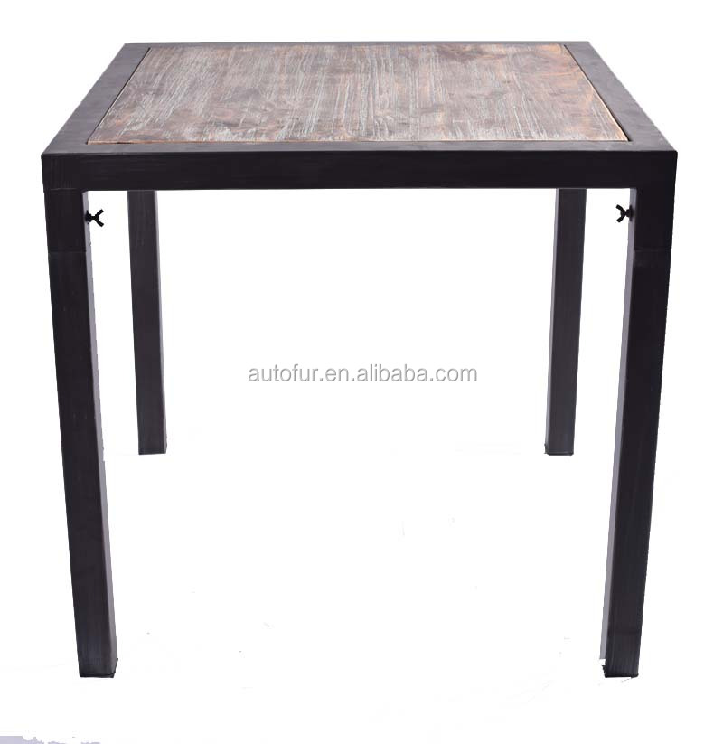 Промышленные винтажные термообработанной древесины Dinging Таблица кафе или чайный столик для продажи