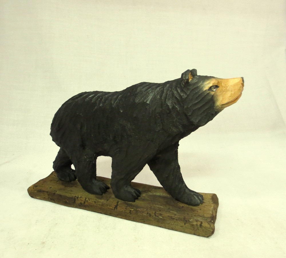 热卖手工雕刻木制黑熊木雕棕熊工艺品北极熊 - buy wood carved black